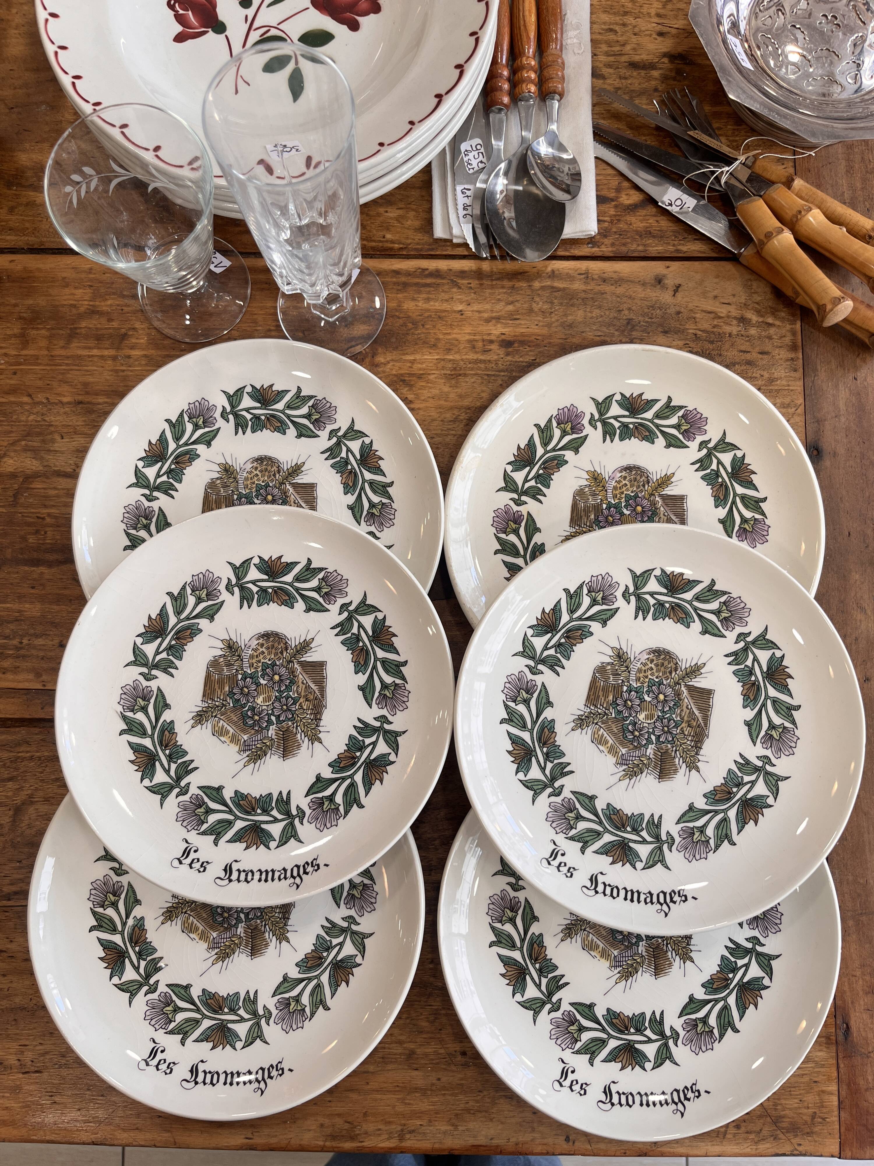 Assiettes à fromage Gien