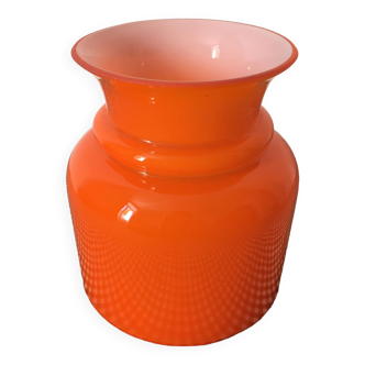 Orange opaline lampshade for pendant lamp (1970s)