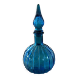 Carafe à décanter vintage en verre Empoli avec bouchon, Italie, années 1960