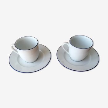 Duo of cups and under cups brand Guy Degrenne