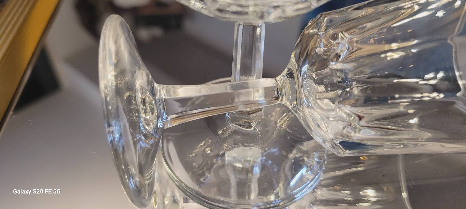 70's water glasses and wine glasses set