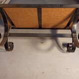 Base table in wrought iron thicken and tiled floor