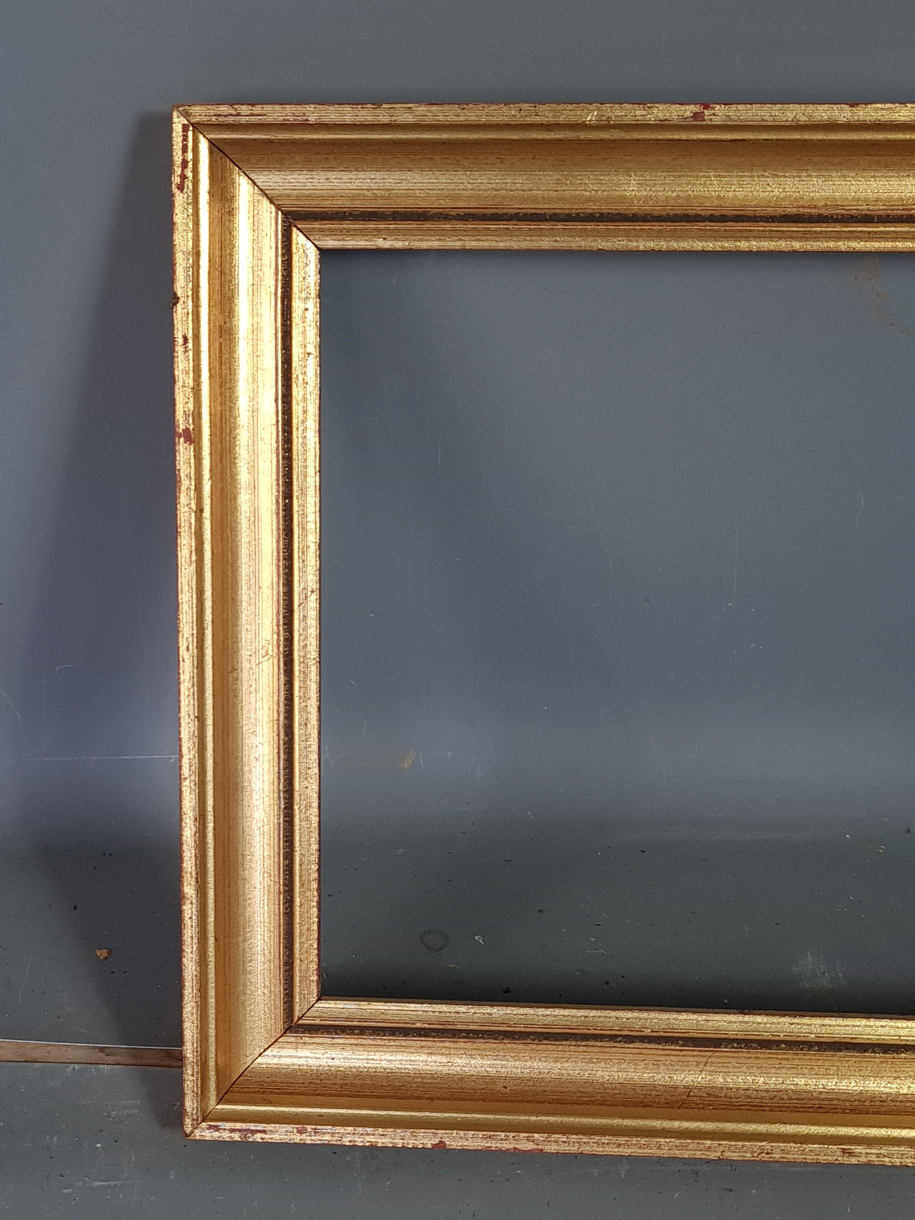 Frame hollow edges gilded wood gold leaf 28.5x22.5 foliage 23.9x18 cm sb