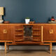 Retro 1960s teak restored beautility mid century sideboard with bar