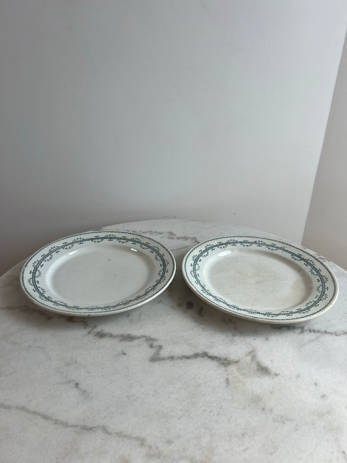 Lot de 2 assiettes plates GIEN, Collection Austerlitz