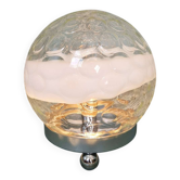 Grande lampe à poser en verre soufflé alvéolé, 1970