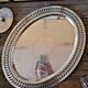 Art Deco style silver-plated metal and glass aperitif tray, 5 compartments.