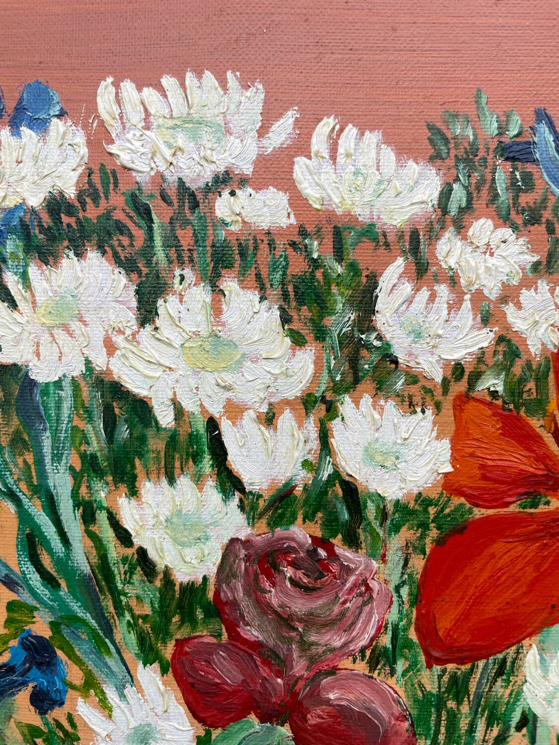Painting of a bouquet / oil painting on canvas