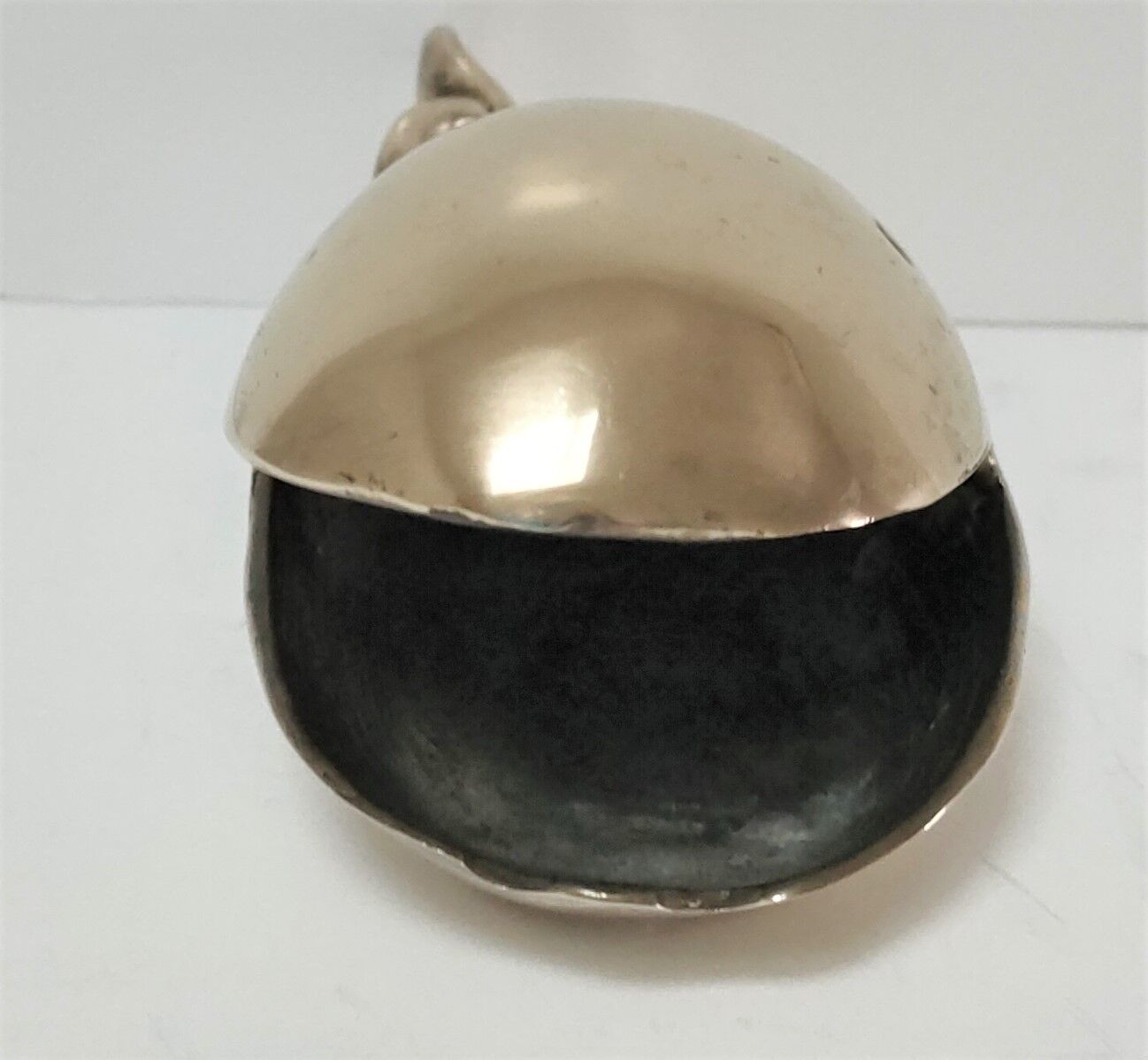 Zoomorphic ashtray massive brass whale 70s