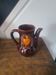 vintage broc pitcher in orange brown ceramic vallauris 20cm high