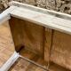 Farmhouse table 6 people white patinated in rectangular solid oak