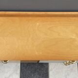 Lowboard, white skai fronts on the drawers 1960s
