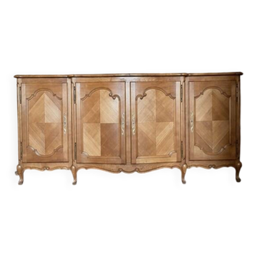 Buffet latéral prestigieux à 4 portes – Marqueterie – Style Louis XV