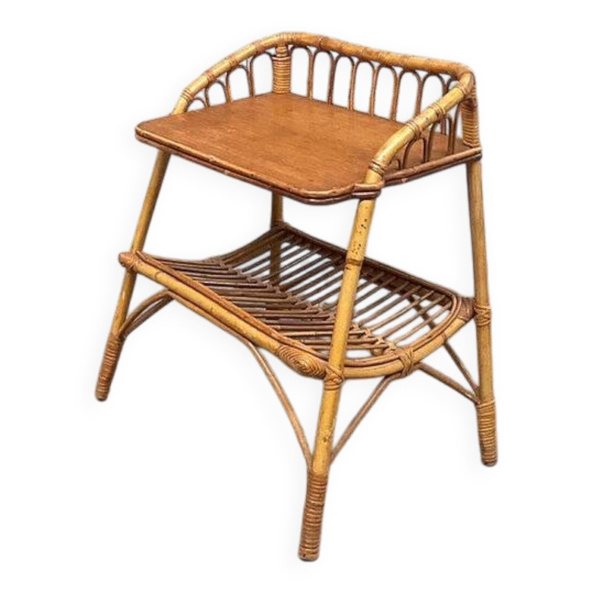 Bout de canapé rotin