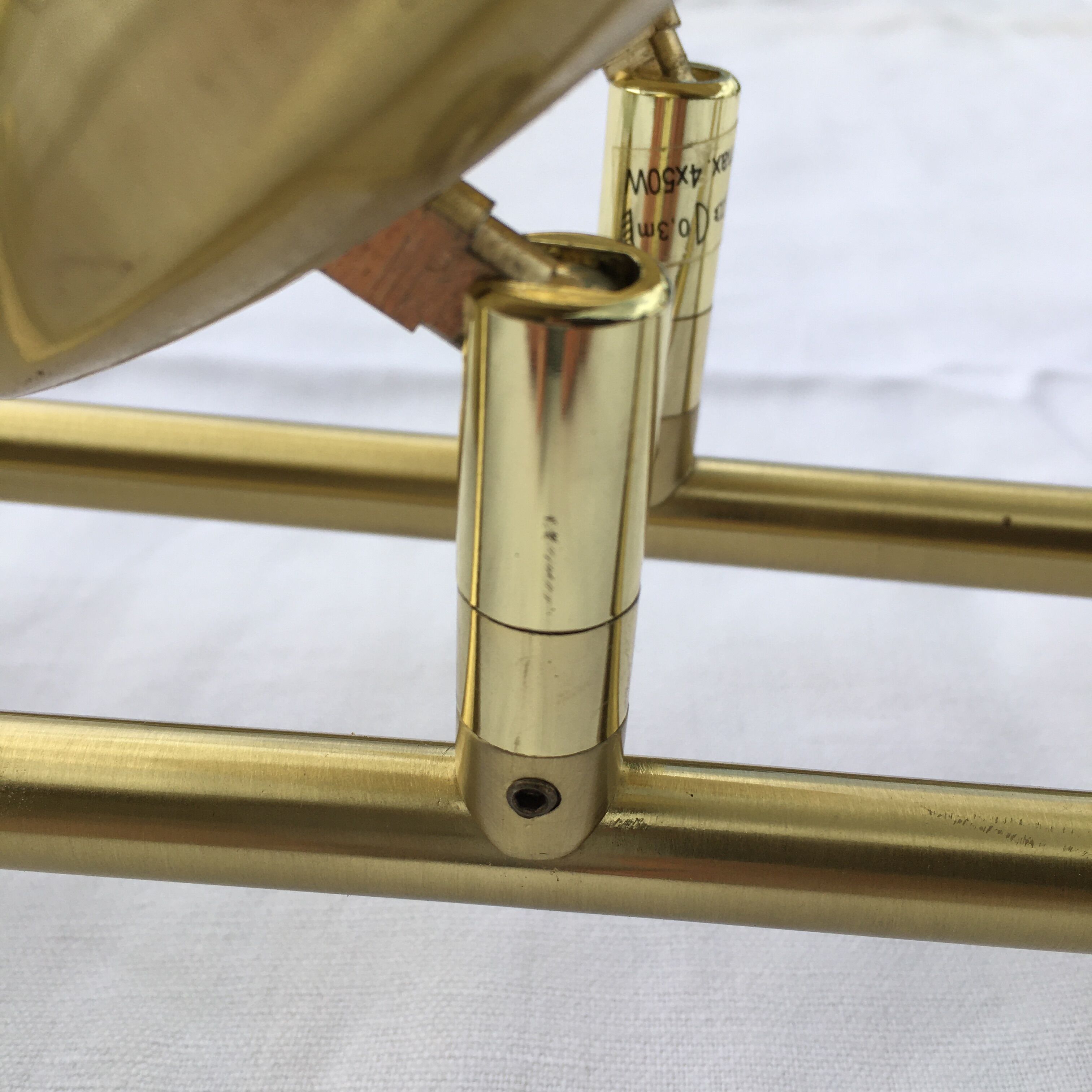 Pair of gold brass design sconces