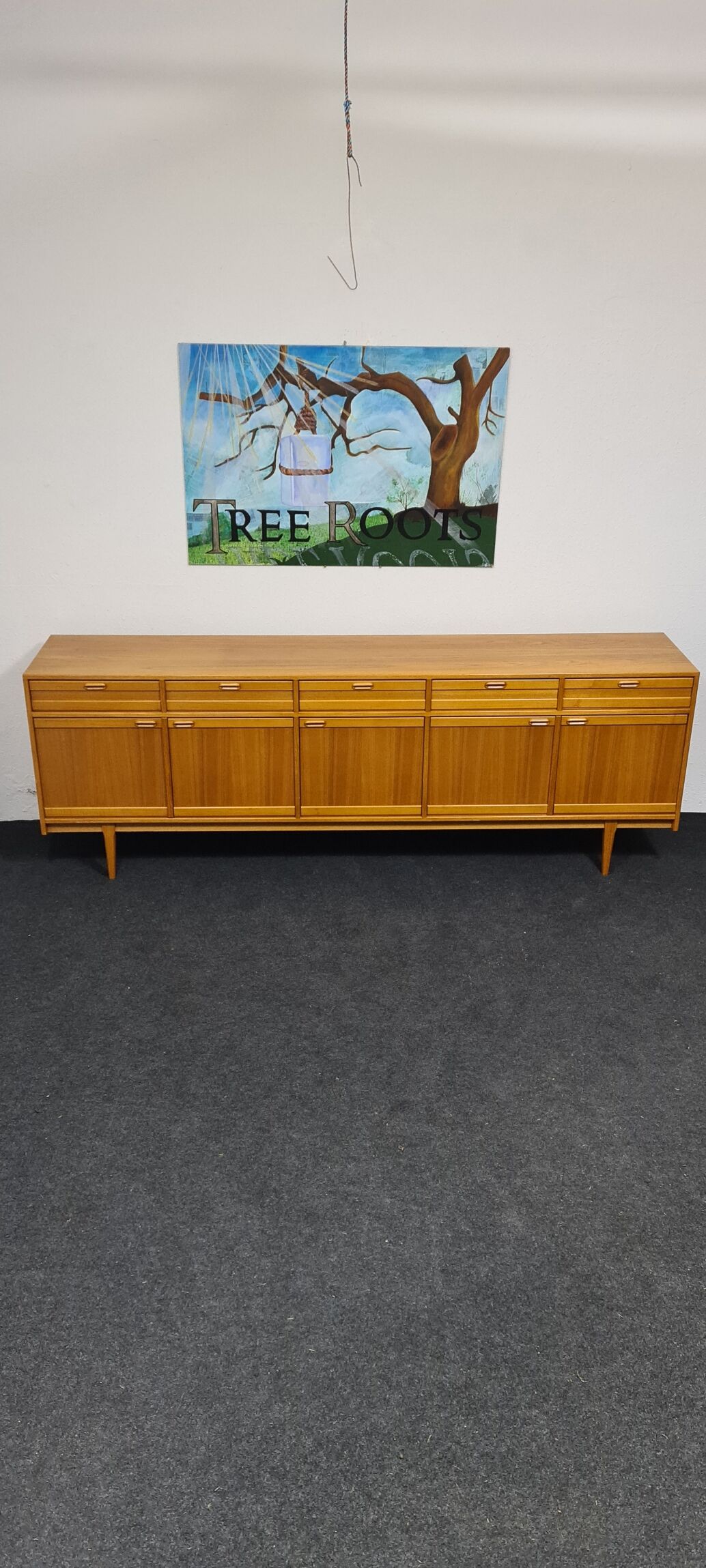 Vintage teak German sideboard by  Mustering