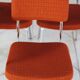 Chaise vintage velours orange, 1970