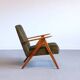Mid Century Easy Chair Model B - 310 Var in Forest Green Velvet