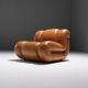 Velasquez Vintage Lounge Chair in Cognac Leather by Mimo Padova Italy