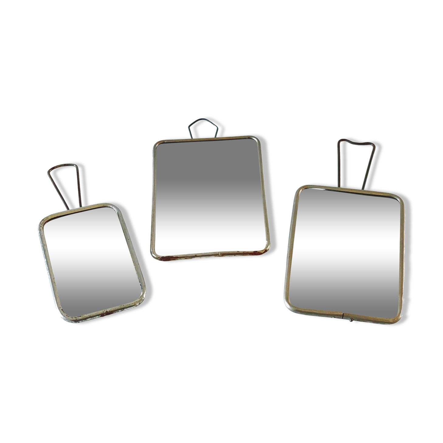 Collection de 3 miroirs barbier vintage