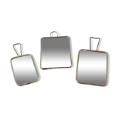 Collection of 3 vintage barber mirrors