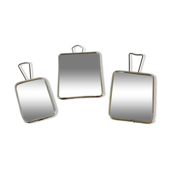 Collection of 3 vintage barber mirrors