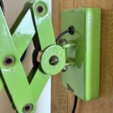 Green Industrial German Scissor Wall Lamp from Kaiser Leuchten, 1960s