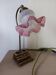 Antique desk lamp, in opaline and gilded brass.