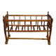 Old wooden cradle, all in walnut