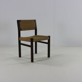 Ensemble de quatre chaises de salle à manger en bois wengé par Arnold Merckx pour Fristho Holland