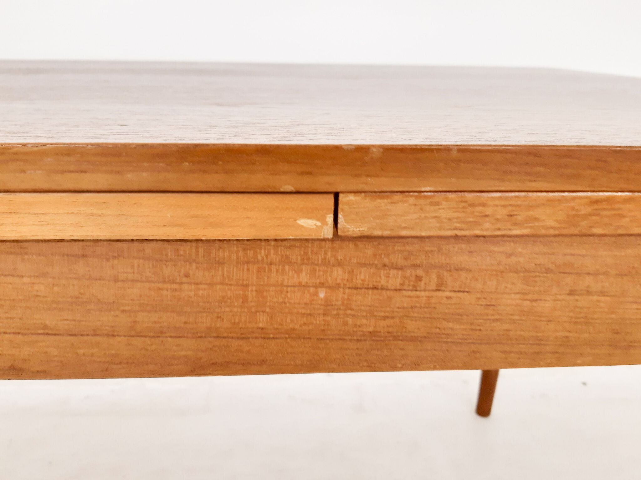 Teak extendable dining table, The Netherlands 1950's