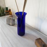 Bohemian vase in cobalt blue glass