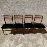 Set of 4 Scandinavian style teak chairs