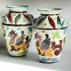 Vases vintage italy motif dragon