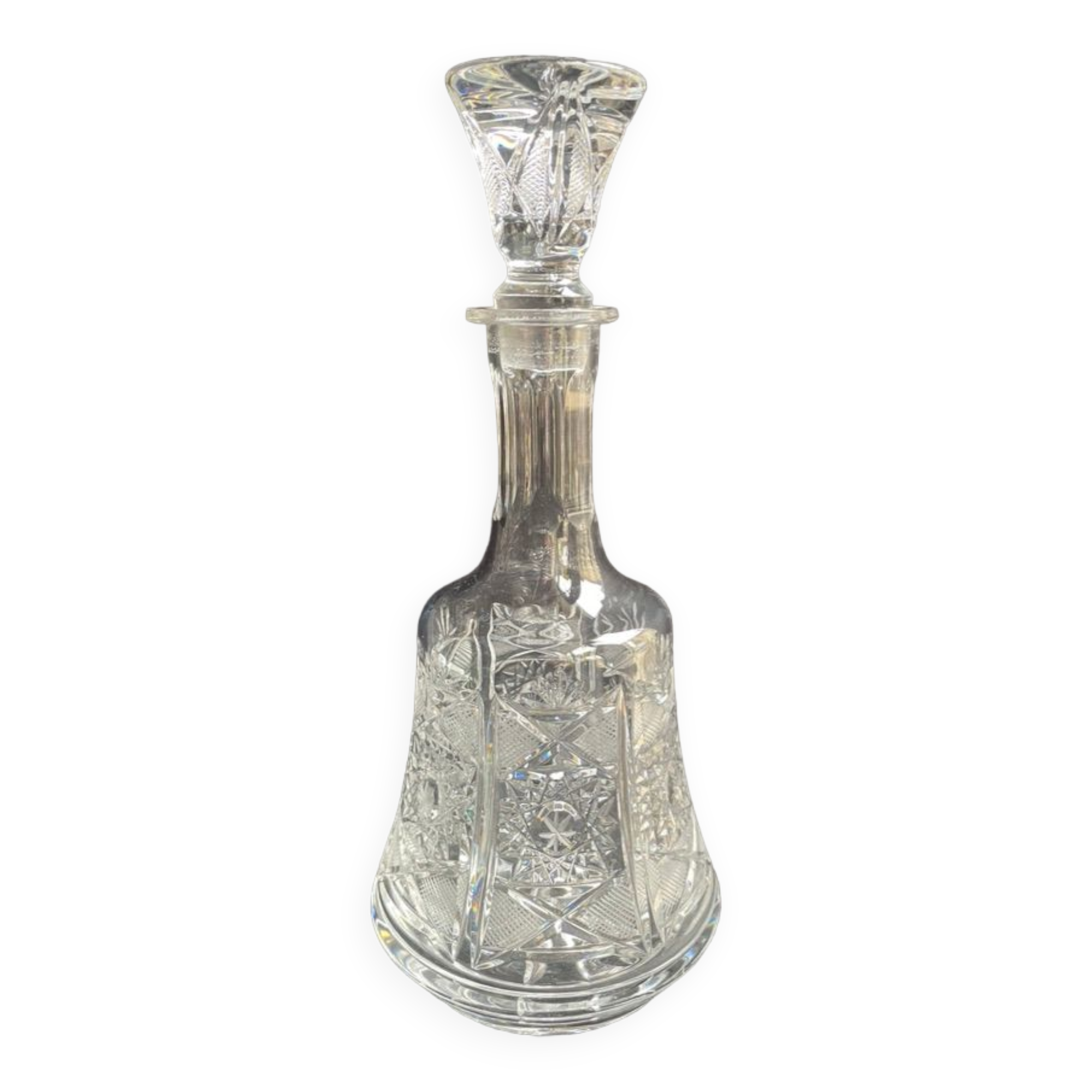 Cut crystal decanter - XXth