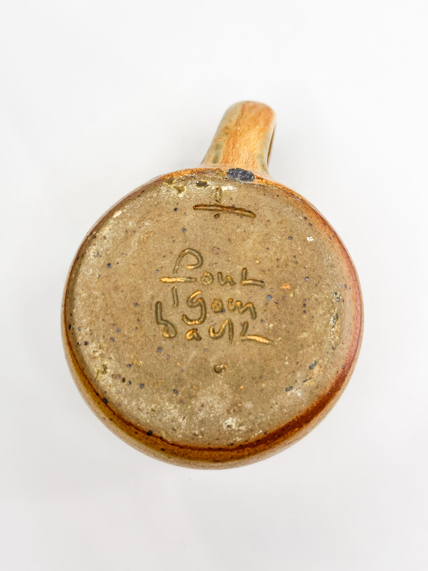 Vintage stoneware cup from the Abbey of Fontgombault.