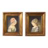 Pair of signed portraits from the 50s