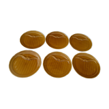 Set de 6 assiettes à asperges en faïence de Gien
