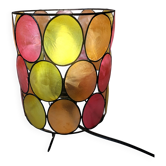 Lampe d’ambiance bohème en coquillage Capiz et métal – artisanat asiatique