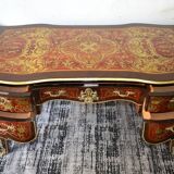 Bureau style boulle en bois