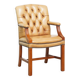 Cowhide Leather Chesterfield Dining / Side Chair in English Style
