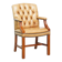 Cowhide Leather Chesterfield Dining / Side Chair in English Style