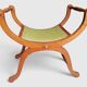 Empire-style piano stool / chair / footrest in wood.