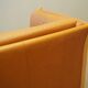 Orange leather sofa, Danish design, 1970s, production: Denmark