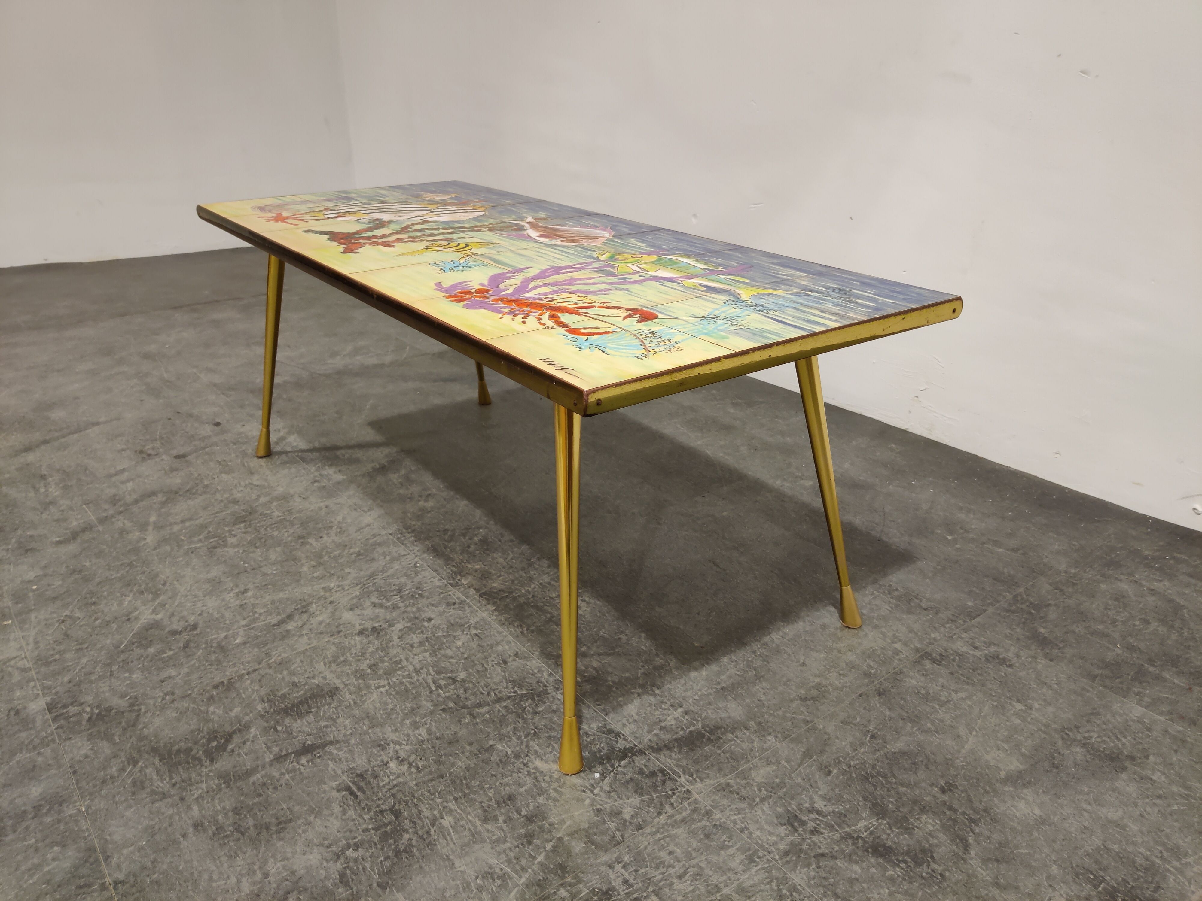 Mid century ceramic coffee table by Sigis, 1960s