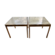 Pair of white marble coffee tables Florence Knoll