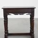 Signed Antique English Oak Joint Stool / Stool from the 17th Century