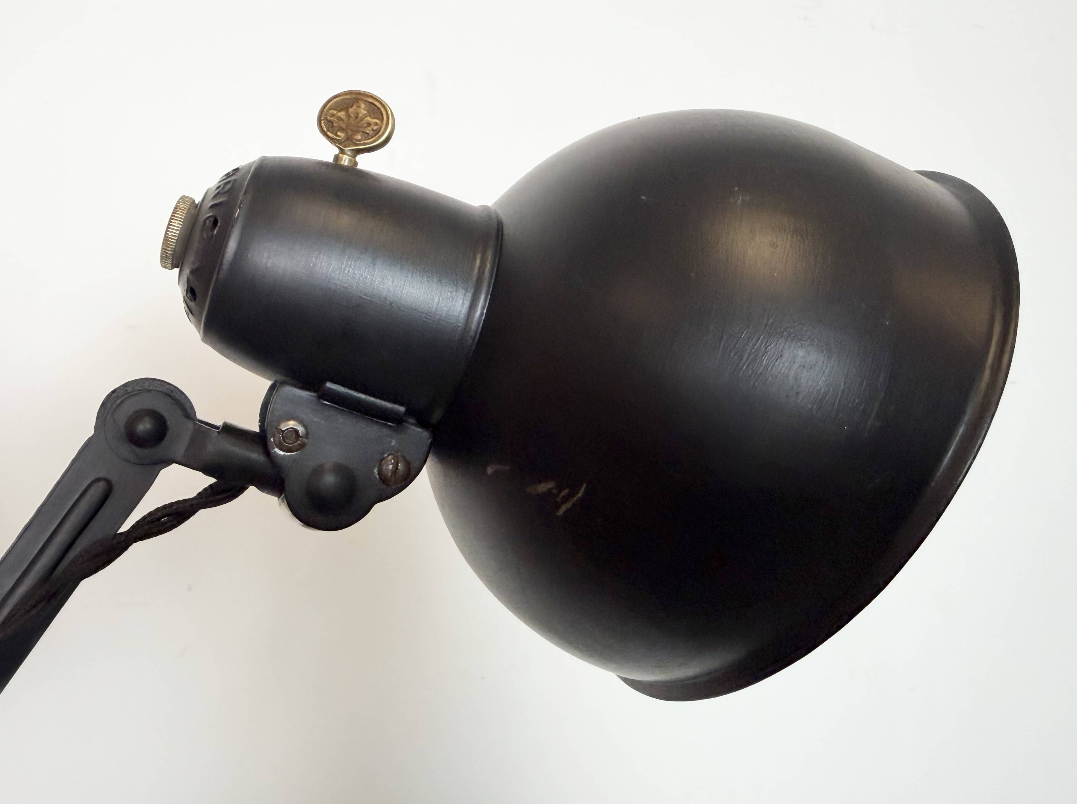 Black Industrial Bauhaus Scissor Wall Lamp from Kaiser Idell, 1930s