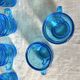 Vintage blue glass coffee cups