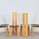 Vintage Beech and Leather Dining Chairs by Pietro Costantini for Ello, 1970s, Set of 4
